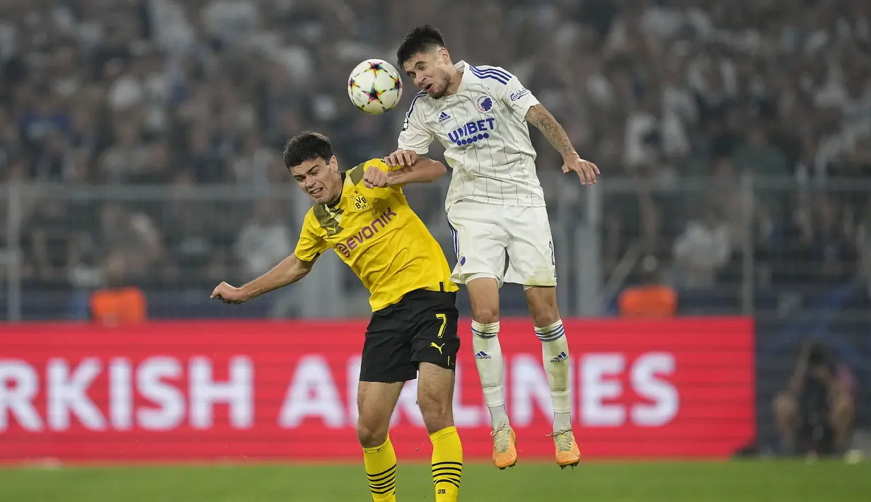 FC Copenhagen kini tergabung ke dalam Grup G bersama Manchester City, Borussia Dortmund, dan Sevilla. (AP/Martin Meissner)