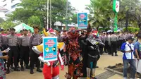 Demo buruh di Balai Kota DKI Jakarta (Liputan6.com/ Ahmad Romadoni)