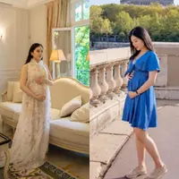 Jessica juga tampil dengan dress panjang halter neck warna putih. Namun, Valencia masih mengenakan mini dress yang dipadukan sepatu coklatnya. [@valenciatanoe/jessicatanoe]