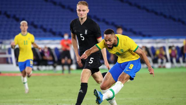 Foto: Richarlison Hattrick, Brasil Bungkam Jerman 4-2 di Laga Pembuka Penyisihan Grup D Cabang Sepak Bola Olimpiade Tokyo 2020