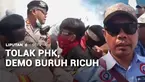 Unjuk rasa buruh menolak PHK di Kabupaten Serang, Banten, berlangsung ricuh karena massa memaksa masuk ke kantor perusahaan. Sementara di Jakarta, koalisi serikat buruh memberikan masukan kepada panja DPR terkait penyusunan RUU Ketenagakerjaan.