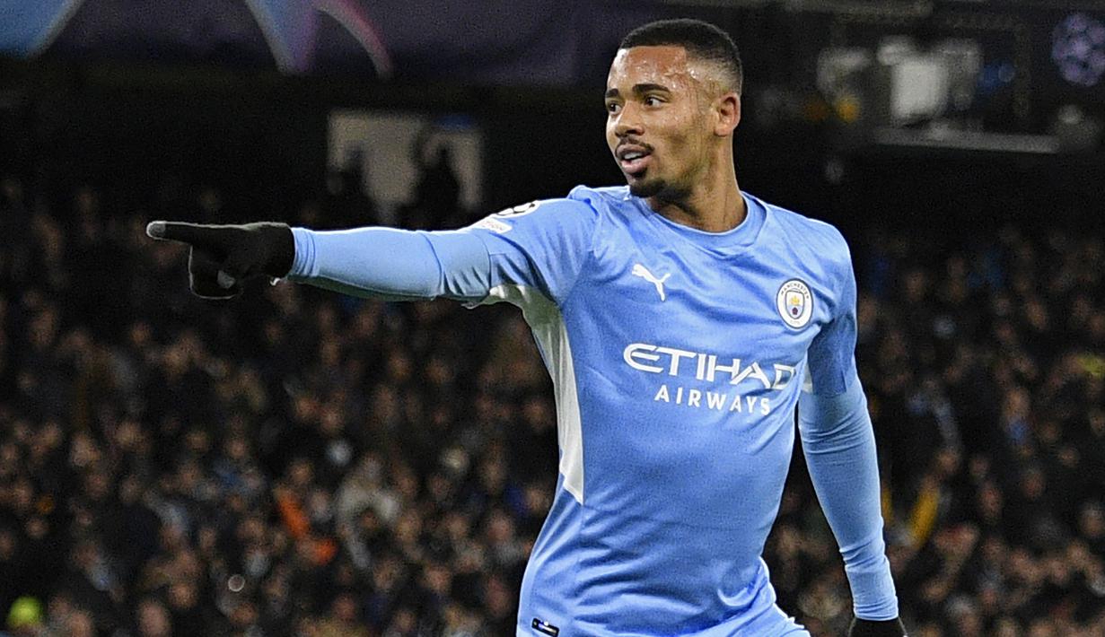 Gabriel Jesus. Pemain berusia 24 tahun ini kini menjalani musim ke-6 bersama Manchester City. Total telah tampil 220 laga di semua ajang dengan torehan 88 gol dan 43 assist. Bersama Timnas Brasil telah mengoleksi 54 caps, dengan torehan 18 gol dan 13 assist. (AFP/Oli Scarff)