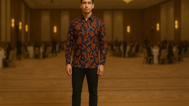 Model Kemeja Pria Kombinasi Batik