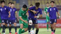 Duel antara Timnas Turkmenistan U-23 melawan Chinese Taipei U-23 pada Kualifikasi Piala Asia U-23 2024 di Stadion Manahan, Solo, Rabu (6/9/2023) malam WIB. (Dok. PSSI)