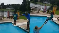 Video Viral Bocah yang Gemetar Saat Mau Lompat dari Kolam Renang Ini Kocak  (sumber: twitter.com/greenxnord)