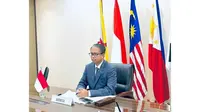 Pertemuan Virtual Kedua antara delegasi Brunei Darussalam-Indonesia-Malaysia-Philippines East ASEAN Growth Area (BIMP-EAGA) dengan Republic of Korea Senior Officials Meeting (SOM), Jumat (17/6/2022). (Sumber ekon.go.id)