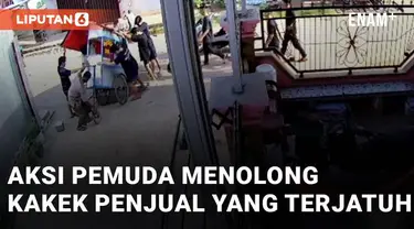 Kejadian tidak terduga dialami oleh seorang kakek penjual batagor mengundang perhatian