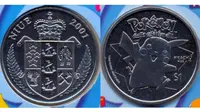 Gambar mata uang Pikachu, tokoh utama dalam animasi Pokemon.