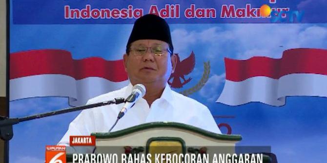 Janji Prabowo Hentikan Kebocoran Anggaran