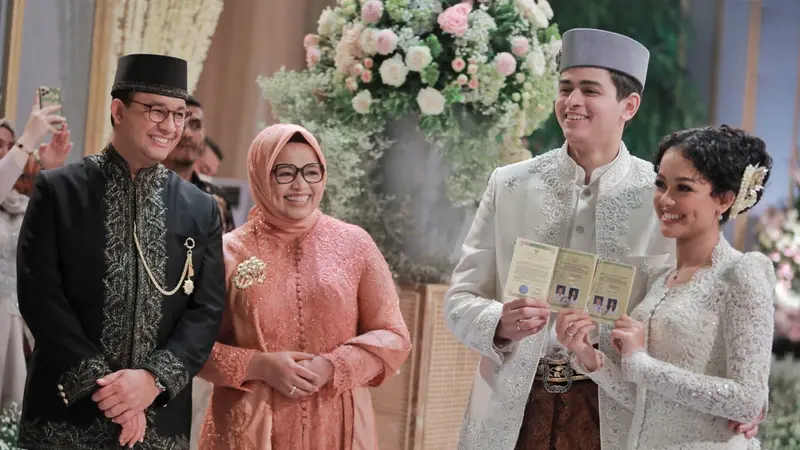 Gubernur DKI Jakarta Anies Baswedan menikahkan putrinya Mutiara Annisa Baswedan dengan dengan Ali Saleh Alhuraiby.