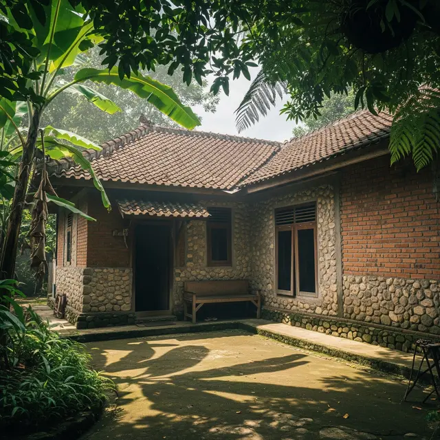 Model Rumah Kampung Tanpa Teras Lebar tapi Tetap Adem