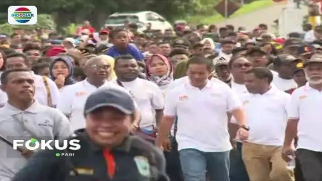Sekitar 15 ribu anak muda di Manokwari, Papua, antusias menghadiri Millennial Road Safety Festival  yang diadakan Korlantas Polri.