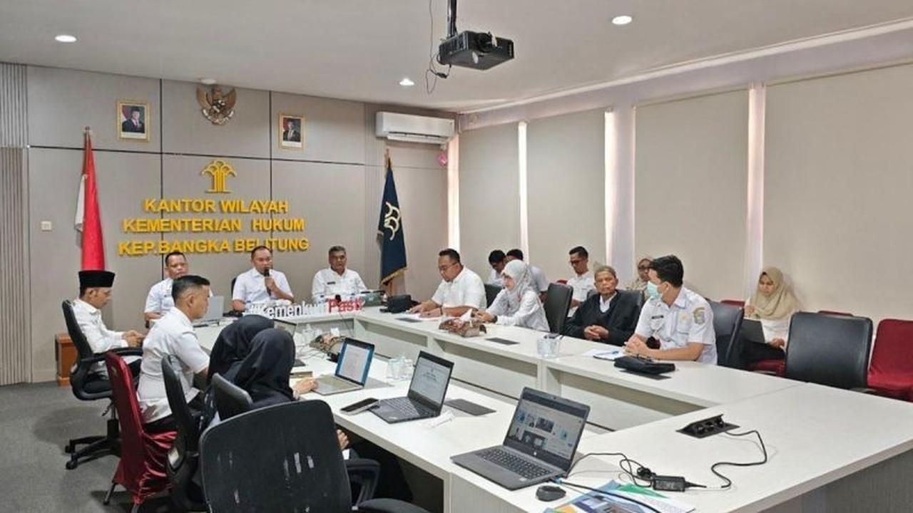 Kemenkumham Babel Selaraskan Raperda Transaksi Nontunai Desa Bangka Tengah