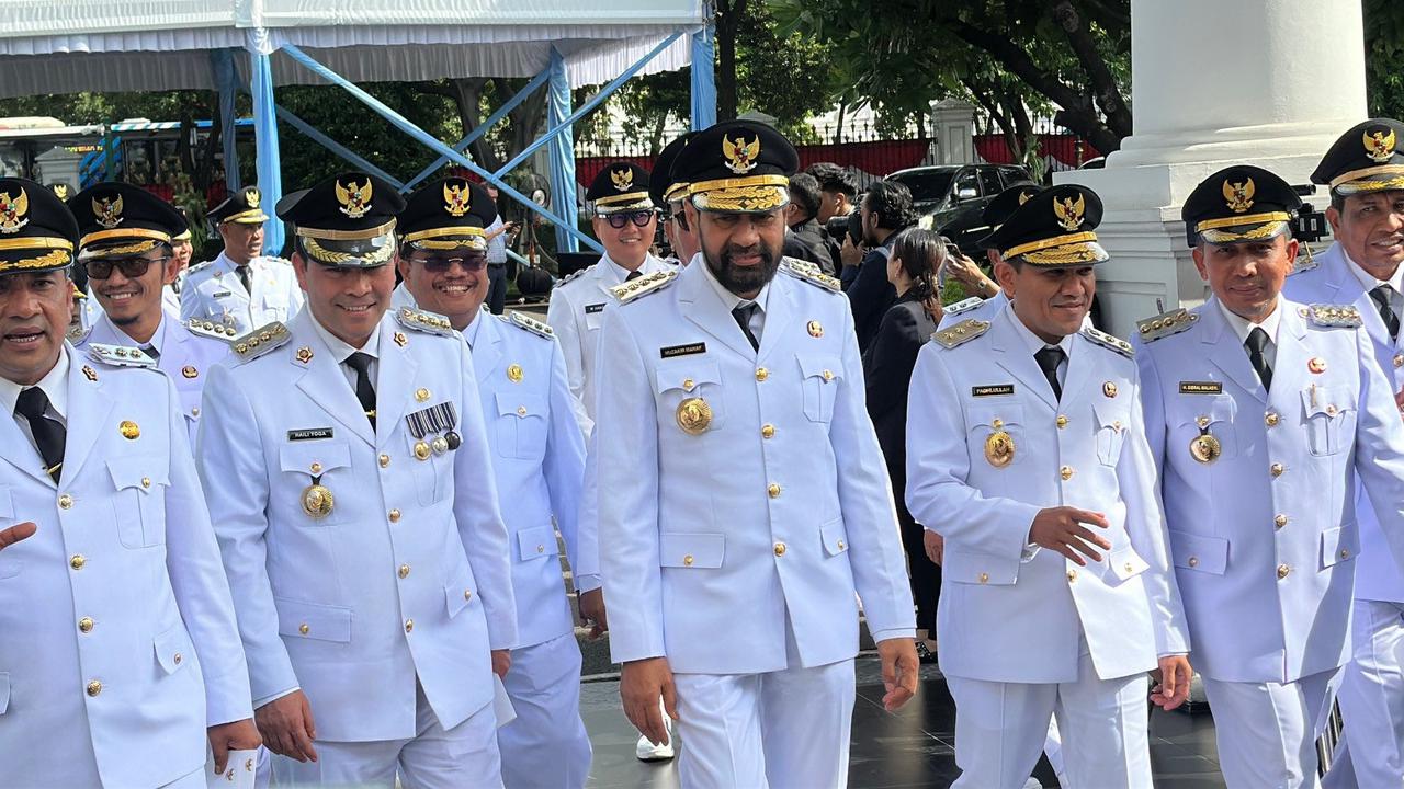 Rombongan Kepala Daerah Aceh Mulai Memasuki Istana Negara, Ada Gubernur Terpilih Muzakir Manaf