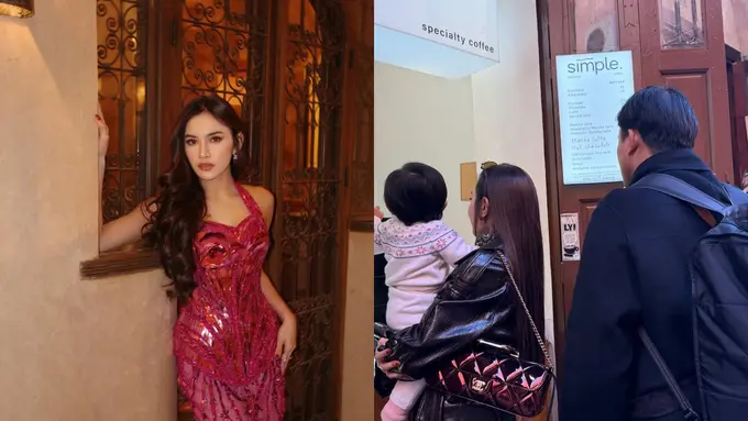 Glamor Saat Kondangan, Mahalini Raharja Tampil Stylish Saat Momong Selina di Maroko