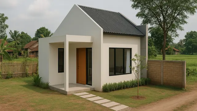 Model Rumah Minimalis di Kampung Ukuran 6x15 M/Ilustrasi gambar oleh AI