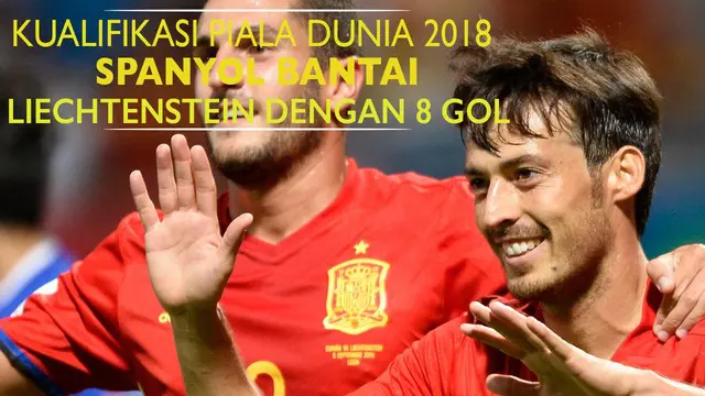 Video highlights Spanyol vs Liechtenstein yang berakhir dengan skor 8-0 dalam lanjutan laga kualifikasi Piala Dunia 2018, Senin (5/9/2016).