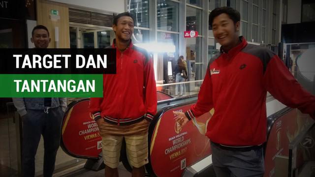 Berita video wawancara 2 atlet voli pantai Indonesia soal target dan tantangan mereka di Kejuaraan Dunia yang digelar di Wina, Austria.