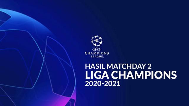 Berita motion grafis hasil Liga Champions 2020-2021 matchday kedua. Real Madrid Ditahan Borussia Monchengladbach, Bayern Munchen menang tipis.