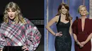 Kisah cintanya dibuat bahan bercanda oleh Tina Fey dan Amy Poehler, Taylor Swift mengatakan "Ada tempat spesial di neraka untuk para perempuan yang tak menolong perempuan lain," (Getty Images/Cosmopolitan)