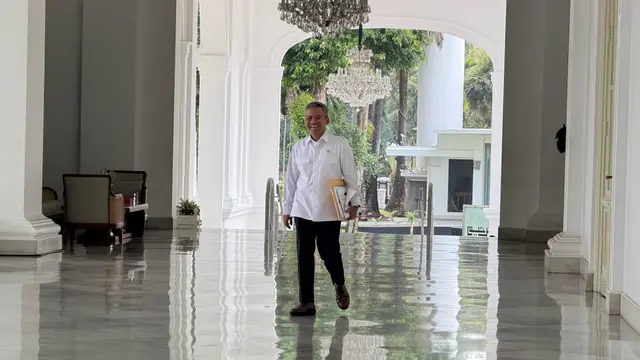 Menteri Keuangan (Menkeu) Suahasil Nazara d Istana, Jakarta, Selasa (22/9/2026). (Liputan6.com/Lisza)