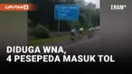 Duh, Rombongan Pesepeda Nekat Masuk ke Jalan Tol