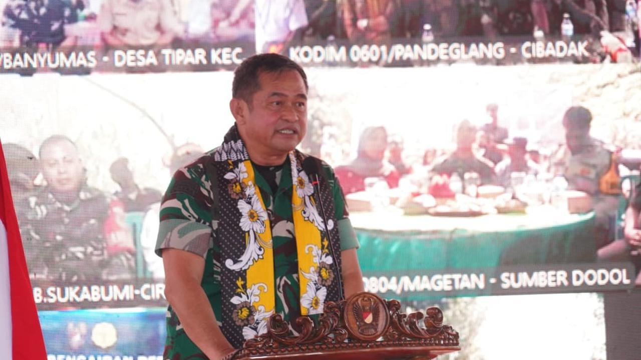 Kasad dan Wamentan Resmikan Sarana Pengairan Ribuan Hektare Sawah di Sukabumi