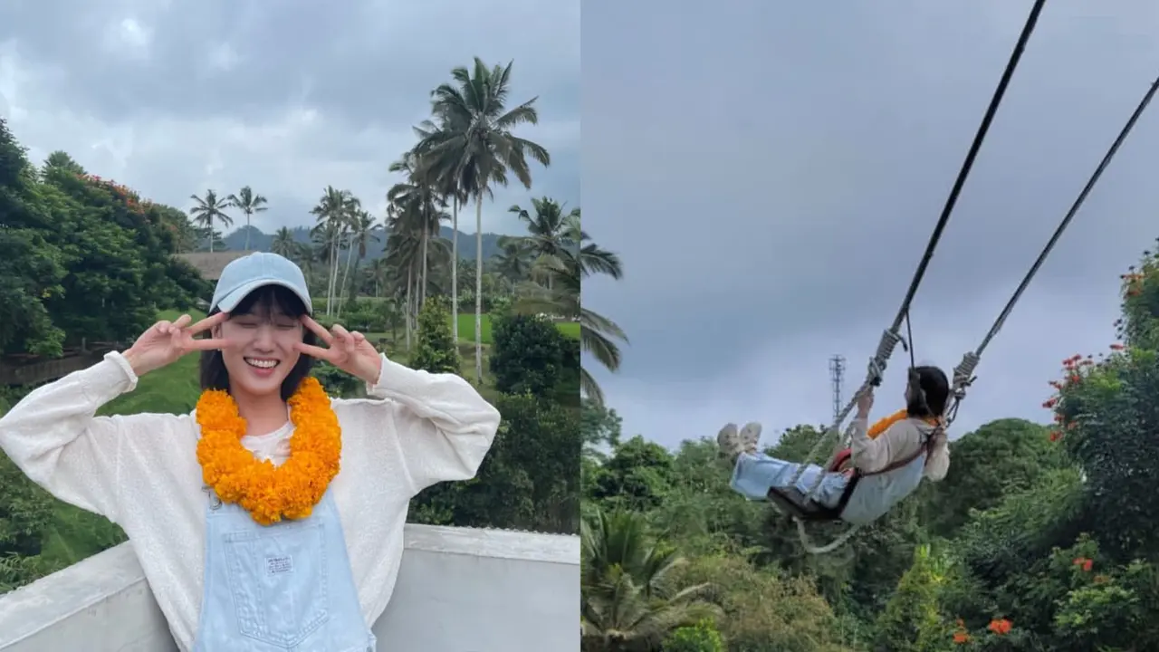 Park Eun Bin, aktris Korea yang membintangi Extraordinary Attorney Woo liburan di Bali