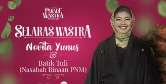 Fashion Designer Novita Yunus menceritakan awal mula dirinya mencintai batik. Berawal dari kebiasaan sederhana melihat sang ibu berkecimpung di dunia Batik
dan akhirnya membuat Novita jatuh cinta. Kini, ia pun yang bergelut dengan Batik di
kesehari...