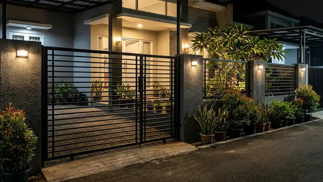 Pasang Lampu Hias di Area Pagar