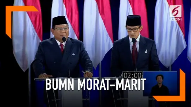 Prabowo sebut kondisi BUMN di Indonesia sudah morat-marit dan butuh penanganan.