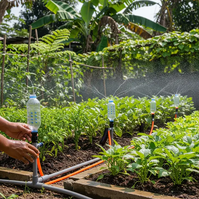 Cara Bikin Sprinkler Mini untuk Kebun Sayur