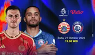 BRI Super League 2026/27- Persija vs Arema: Big Match pada Matchweek 6 Live Streaming di Vidio