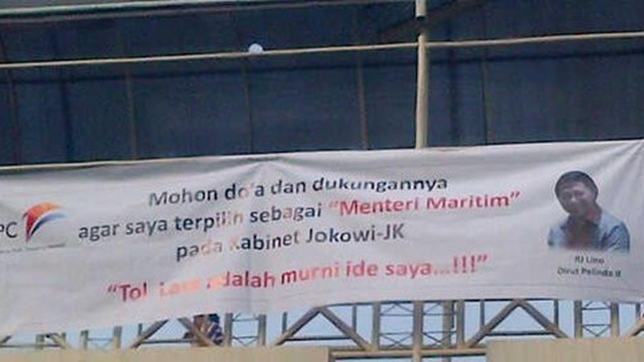 Spanduk mohon doa jadi menteri