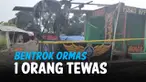 Bentrokan antara ormas Pemuda Pancasila (PP) dengan BPPKB Cianjur mengakitbatkan satu orang tewas. Bangunan posko BPPKB juga hancur karena amukan massa.