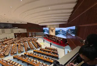 DPR menggelar Rapat Paripurna ke-6 Masa Persidangan I Tahun Sidang 2026-2027, Selasa (22/9/2026) (Liputan6.com/Ady Anugrahadi)