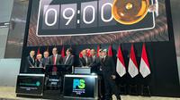 Pencatatan saham perdana PT Barito Renewables Energy Tbk (BREN) dan PT Pulau Subur Tbk (PTPS), Senin (9/10/2023). (Foto: Liputan6.com/Elga N)