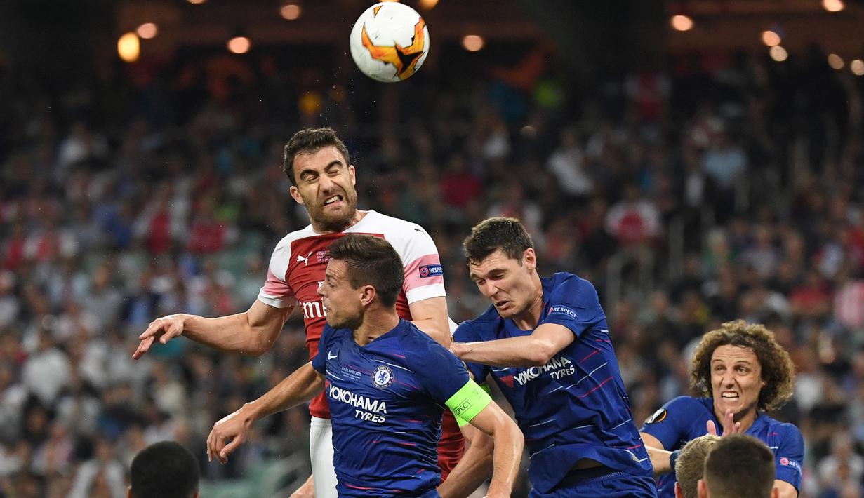 Satu-satunya pertandingan bergengsi yang pernah digelar di Baku Olympic Stadium adalah partai final Liga Europa 2018/2019 antara Chelsea melawan Arsenal pada 29 Mei 2019. (AFP/Kirill Kudryavtsev)