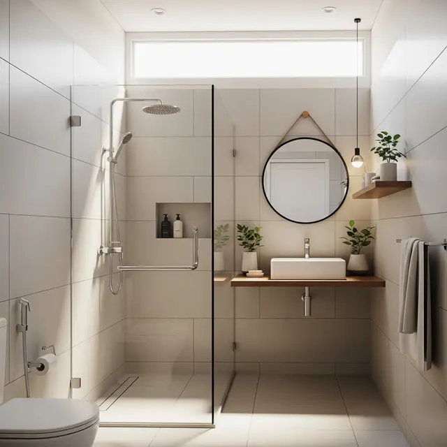 9 Desain Kamar Mandi Kecil Tapi Tetap Terang, Ruangan Sempit Jadi Lebih Lapang