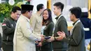 Kemudian, peraih medali emas beregu mendapat Rp 500 juta per orang. Selanjutnya, peraih medali perak beregu mendapat bonus Rp 220.500.000 per orang, sedangkan peraih medali perunggu beregu mendapat Rp 110.250.000 per orang. (Foto: Muchlis Jr - BPMI Sekretariat Presiden)