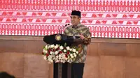 Ketua MPR RI Ahmad Muzani menghadiri Peringatan Hari Konstitusi dan HUT MPR ke-80 di Gedung Nusantara IV, Senayan, Jakarta, Senin (18/8/2025) malam. (Foto: Istimewa).