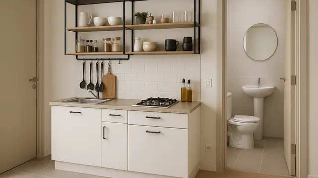 7 Model Dapur Samping Kamar Mandi Minimalis, Desain Praktis tanpa Mengurangi Kenyamanan