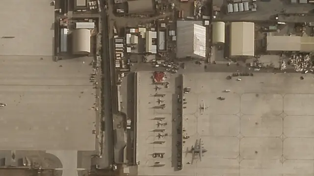 Suasana dari Satelit Bandara Kabul Usai Dikuasai Pasukan Taliban