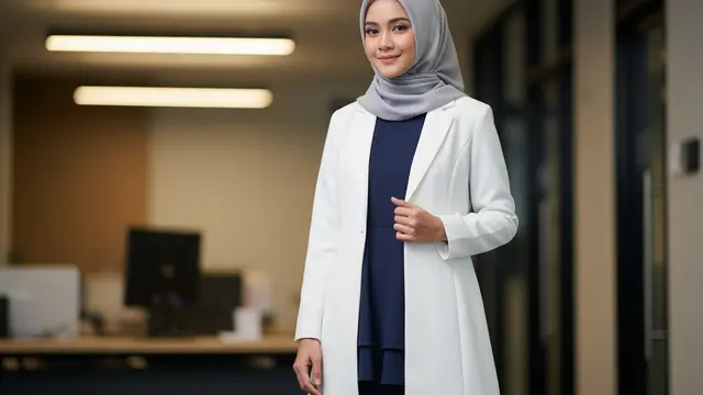 Gamis untuk Kerja yang Praktis dan Resmi (Image by Gemini AI)
