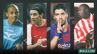 Pemain Peter Odemwingie, Robert Pires, Luis Suarez, Ali Dia (Bola.com/Adreanus Titus)