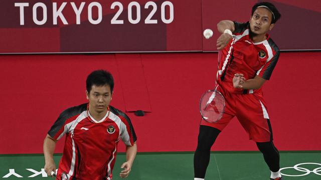 Foto: Ahsan/Hendra Susul Marcus/Kevin ke Perempatfinal Bulu Tangkis Ganda Putra Olimpiade Tokyo 2020 Setelah Kalahkan Pasangan Malaysia