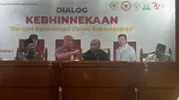 Pimpinan Daerah Pemuda Muhammadiyah (PDPM) dan Pimpinan Daerah Nasyiatul Aisyiah (PDNA) Kabupaten Malang menyelenggarakan Dialog Kebhinekaan dengan tema "Merajut Harmonisasi Dalam Keberagaman", yang diadakan di Aula BAU Universitas Muhammadiyah Malang, Minggu (11/08/2024) (Istimewa)