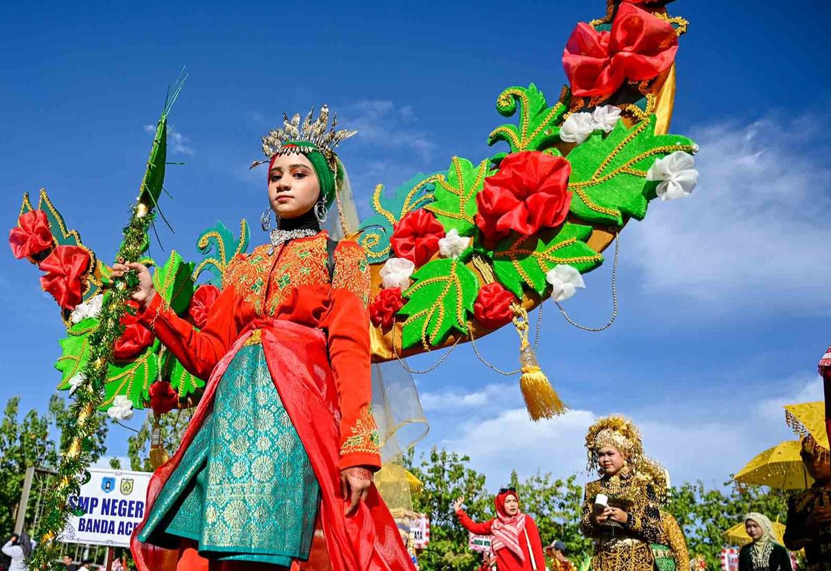 FOTO: Potret Semarak Pawai Budaya di Banda Aceh