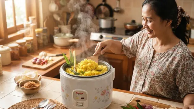Tips Memasak Nasi Kuning Rice Cooker
