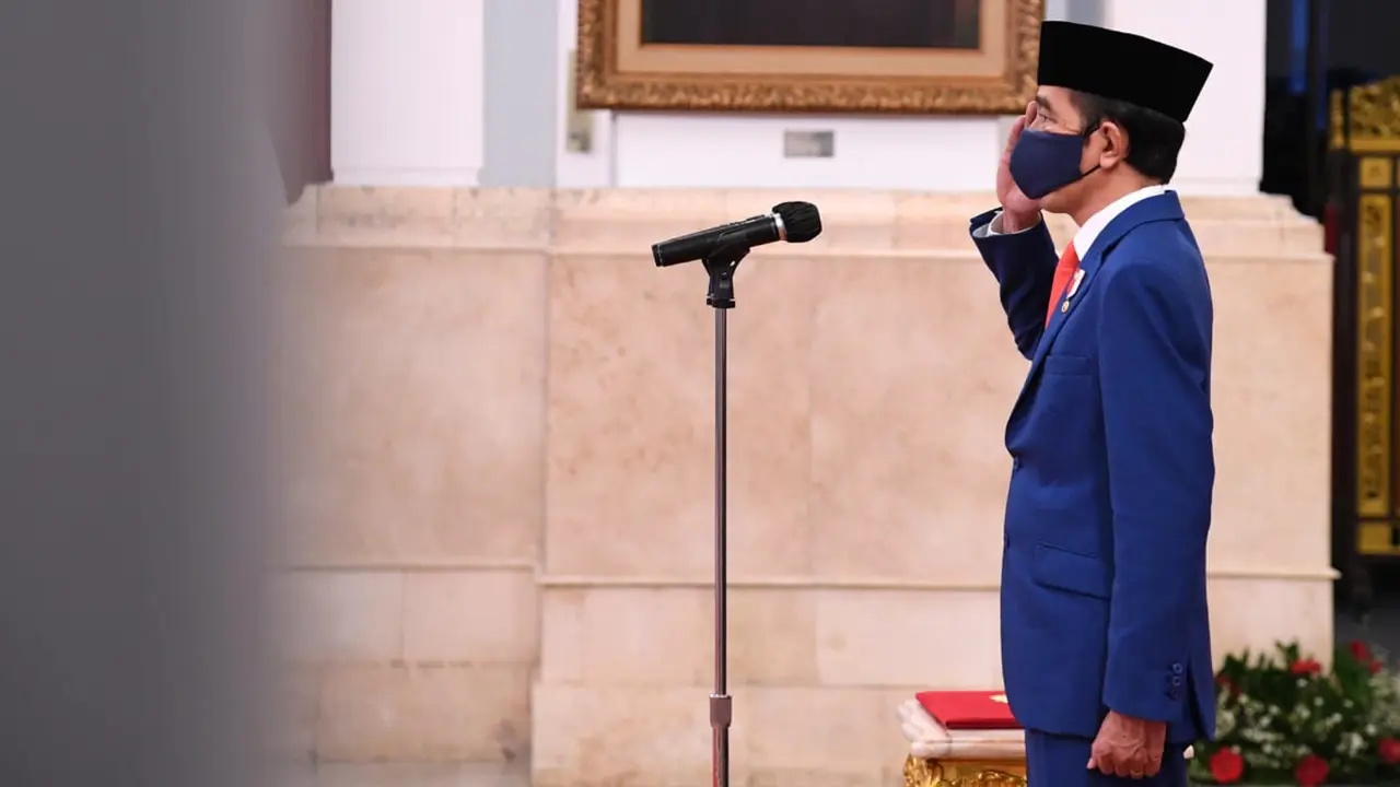 Pengukuhan 8 Anggota Paskibraka 2020 di Istana Negara